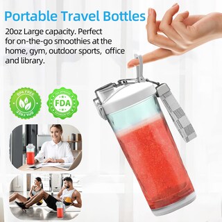 Foto 6 | Foto 6 | Licuadora Portátil Denokin Tamaño Personal 600 Ml 6 Cuchillas - Venta Internacional.