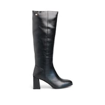 Bota Mada Storm Negro con tacón grueso efecto madera.