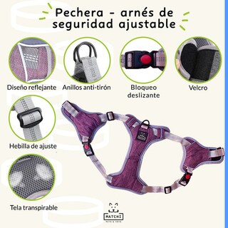 Foto 2 | Foto 2 | Pechera Perros Arnés Seguridad Ajustable S-m-l-xl