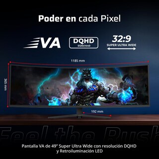 Foto 2 | Foto 2 | Monitor Gamer Curvo 49 Balam Rush Cosmos Titan Mct49x Dqhd 1ms 120hz Va Adaptive-sync Hdmi Usb-c Br-944144 Precisión Profesional
