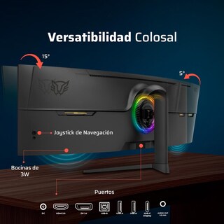 Foto 3 | Foto 3 | Monitor Gamer Curvo 49 Balam Rush Cosmos Titan Mct49x Dqhd 1ms 120hz Va Adaptive-sync Hdmi Usb-c Br-944144 Precisión Profesional