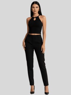 Foto 6 | Foto 6 | Set 2 Blusas Mujer Texturizada Casual Bl-1028-px3 Negro Y Rojo Crop Top Para Mujer