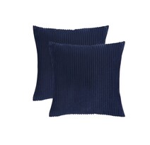 Fundas Para Cojines Xtellar Suave Terciopelo 2 Piezas Color Azul