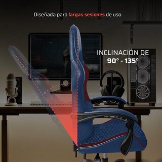 Foto 2 | Foto 2 | Silla Gamer Balam Rush Power Rush V2 Ergonomica Reclinable Azul - Guinda Br-944502 Comodidad Duradera Y Estilo Único