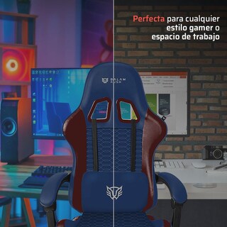 Foto 6 | Foto 6 | Silla Gamer Balam Rush Power Rush V2 Ergonomica Reclinable Azul - Guinda Br-944502 Comodidad Duradera Y Estilo Único