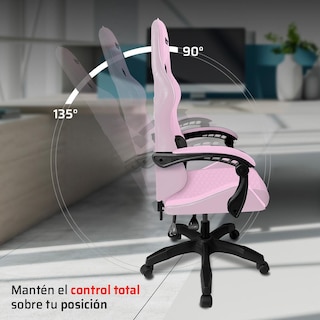 Foto 2 | Foto 2 | Silla Gamer Balam Rush Power Rush V2 Ergonomica Reclinable Rosa - Negro Br-944489 Comodidad Duradera Y Estilo Único
