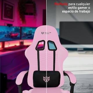 Foto 6 | Foto 6 | Silla Gamer Balam Rush Power Rush V2 Ergonomica Reclinable Rosa - Negro Br-944489 Comodidad Duradera Y Estilo Único