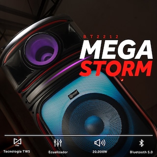 Foto 6 | Foto 6 | Bafle Recargable 2x12'' Mega Storm Select Sound