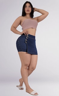 Foto 5 | Foto 5 | Falda Short Mezclilla Levanta Pompa Sea Brazil Mujer