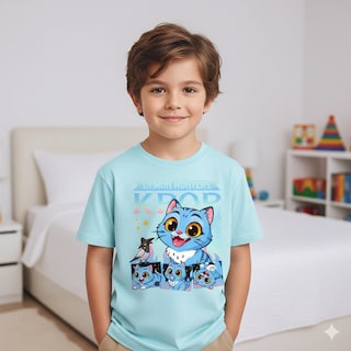 Foto 3 | Foto 3 | Playera Infantil Kpop Demon Hunters Diseño Derpy Color Azul Talla 4