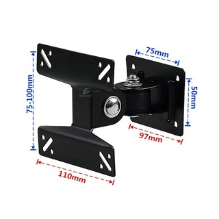 Foto 3 | Foto 3 | Soporte Pantalla Tv Pared 14 A 24 Pulgadas 180 Grados Eo Safe Imports Esi-24048 Negro