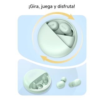 Foto 2 | Foto 2 | Audífonos Con Estuche Giratorio Inalámbricos In-ear Manos Libres Eo Safe Imports Esi-24141 Verde