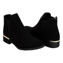 Botín Casual Durazno Dama Fusión 04041 Negro