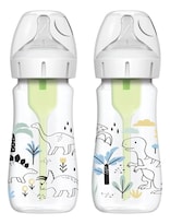 Set 2 Biberones Dr Browns Anti-colic Options 9 Oz Ancho Dino