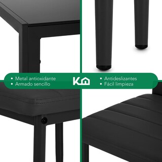 Foto 4 | Foto 4 | Juego De Comedor 6 Sillas Y Mesa De Vidrio Templado Moderno