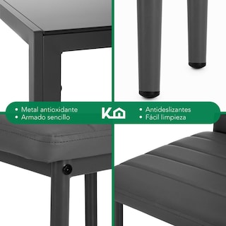 Foto 5 | Foto 5 | Juego De Comedor 6 Sillas Y Mesa De Vidrio Templado Moderno