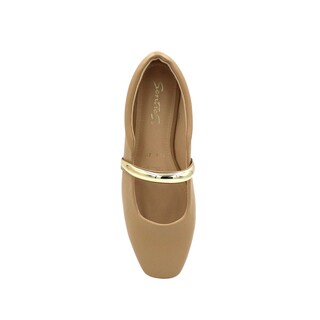 Foto 6 | Foto 6 | Luciana Senties Balerina Mary Jane Beige Para Mujer
