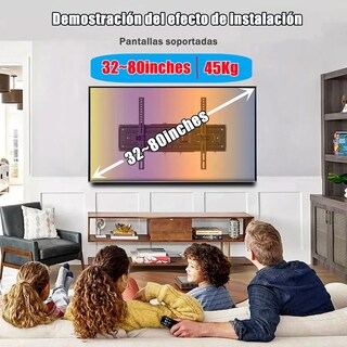 Foto 2 | Foto 2 | Soporte Para Tv Monitor Pared Pantalla De 32 A 80 Pulgadas Eo Safe Imports Esi-24049 Negro