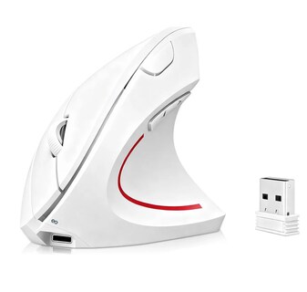 Foto 1 | Foto 1 | Ratón Vertical Inalámbrico Ergonómico Recargable 2 4 G Eo Safe Imports Esi-24143 Blanco
