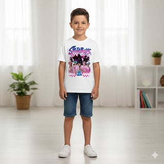 Foto 2 | Foto 2 | Playera Infantil Kpop Demon Hunters Diseño Saja Boys Color Blanco Talla 8