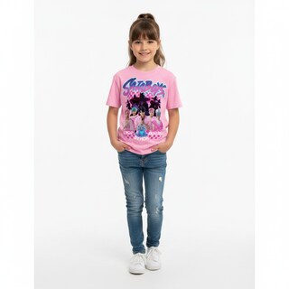 Foto 2 | Foto 2 | Playera Infantil Kpop Demon Hunters Diseño Saja Boys Color Rosa Talla 8