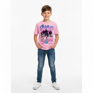 Foto 3 | Foto 3 | Playera Infantil Kpop Demon Hunters Diseño Saja Boys Color Rosa Talla 8