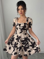 Vestido Estampado Floral Elegante Para Mujer