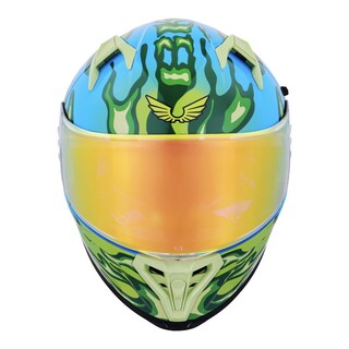 Foto 4 | Foto 4 | Casco Bkr Hawk Az Slime M.az Rep Trans Cerrado Svs Azul Verde