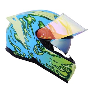 Foto 6 | Foto 6 | Casco Bkr Hawk Az Slime M.az Rep Trans Cerrado Svs Azul Verde