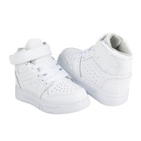 Tenis Blancos Escolar Botín Casual Velcro Niño Blasito 05534 Gris