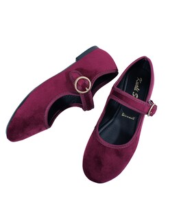 Foto 6 | Foto 6 | Zapato Mujer Tipo Mary Jane Espadrille Flat Zapato Plano Tipo Alpargata Vino Plataforma Yute Casual Hebilla Dorada Comodo