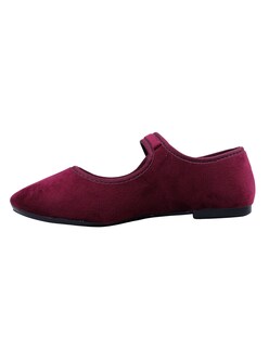 Foto 2 | Foto 2 | Zapato Mujer Tipo Mary Jane Espadrille Flat Zapato Plano Tipo Alpargata Vino Plataforma Yute Casual Hebilla Dorada Comodo