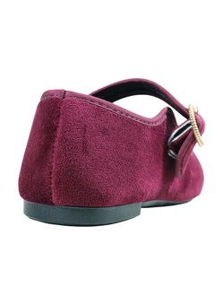 Foto 3 | Foto 3 | Zapato Mujer Tipo Mary Jane Espadrille Flat Zapato Plano Tipo Alpargata Vino Plataforma Yute Casual Hebilla Dorada Comodo