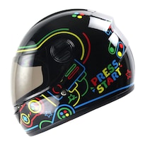 Casco Ghira Gh-junior Negro Press Start Cerrado Mica Humo