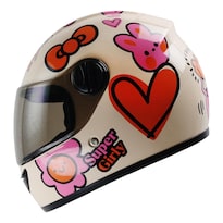 Casco Ghira Gh-junior Rosa Super Girly Cerrado Mica Humo