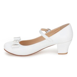 Foto 3 | Foto 3 | Zapato Clásico Vestir Moño Joven Caramel 02069 Blanco