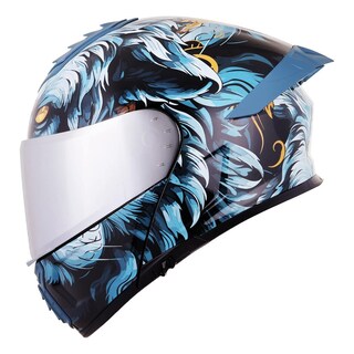 Foto 1 | Foto 1 | Casco Roda Pilot Negro Werewolf Mica Espejo Abatible Svs Azul