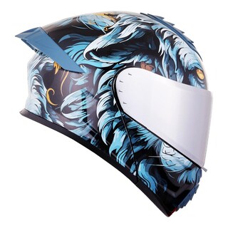 Foto 2 | Foto 2 | Casco Roda Pilot Negro Werewolf Mica Espejo Abatible Svs Azul