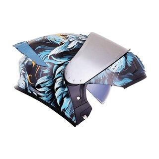 Foto 6 | Foto 6 | Casco Roda Pilot Negro Werewolf Mica Espejo Abatible Svs Azul