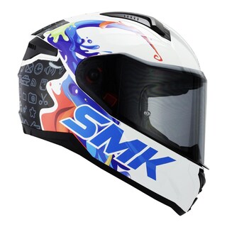 Foto 2 | Foto 2 | Casco Smk Bionic Youth Blanco Splash Gl154 Mica Humo Cerrado Blanco