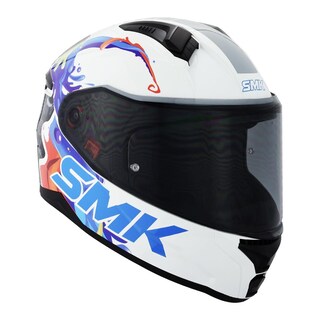 Foto 3 | Foto 3 | Casco Smk Bionic Youth Blanco Splash Gl154 Mica Humo Cerrado Blanco