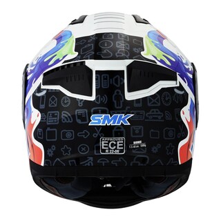 Foto 5 | Foto 5 | Casco Smk Bionic Youth Blanco Splash Gl154 Mica Humo Cerrado Blanco