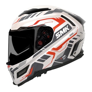 Foto 1 | Foto 1 | Casco Smk Agnar Blanco Tektron Gl163 Mica Humo Cerrado Multicolor