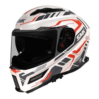 Foto 2 | Foto 2 | Casco Smk Agnar Blanco Tektron Gl163 Mica Humo Cerrado Multicolor