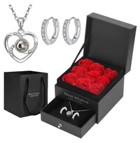 Set De Joyería Xtellar Collar “te Quiero” 100 Idiomas Con Rosas Plateado