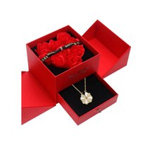 Set De Regalo Xtellar Collar Trébol Magnético 2 En 1 Rojo
