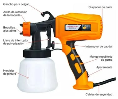Foto 4 | Foto 4 | Pistola De Pintura Eléctrica Xtellar Hvlp 550w Flujo Ajustable Naranja