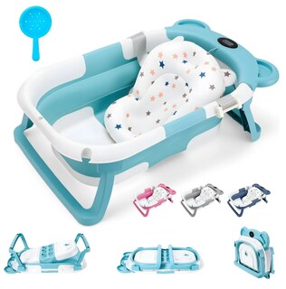 Foto 2 | Foto 2 | Bañera Plegable Para Bebé Xtellar Con Orejas Antideslizante Azul