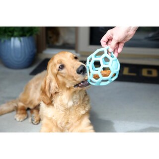 Foto 4 | Foto 4 | Juguete Bola De Rompecabezas Jw Pet Azul Hule Natural Grande Para Perro