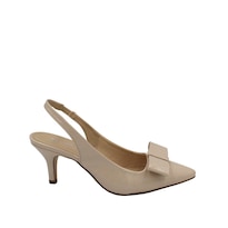 Tacones Casuales Zapatilla Con Moño Senties Beige Para Mujer